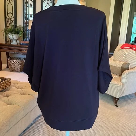 Joan Vass New York Batwing Sleeved Sweater / 3/4 length sleeve - Picture 6 of 9